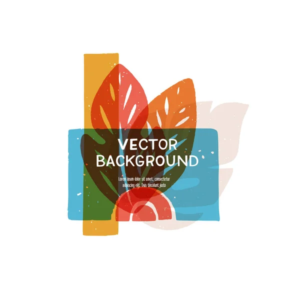 Floral temática banner abstracto trandy — Vector de stock