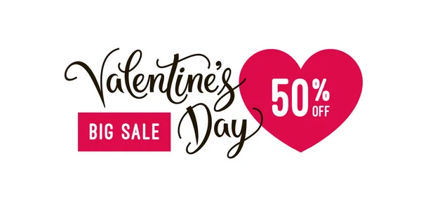 Valentine\'s day big sale banner design template and special offer, clearance vector Illustration. Label for online or retail shop. Valentines day special offer background. EPS 10