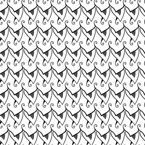 Abstract seamless black and white pattern. Vector illustration. — Stock Vector