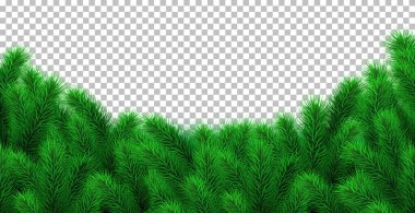 Şeffaf arka planda firavun sınırı izole edildi. Vektör Noel çizimi, çerçeve, kemer, dekorasyon. Xmas afişi, başlık, el ilanı için mükemmel. Kış Çamuru.