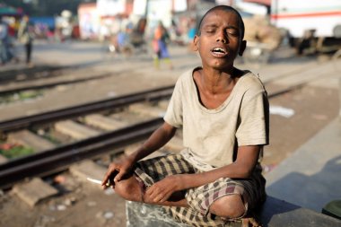 Dakka, Bangladeş'te Rohingya çocuk