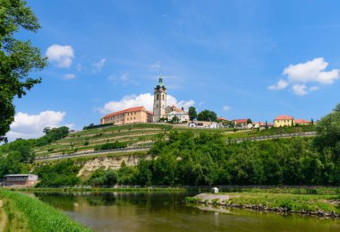 Vltava ve Labe nehirler izdiham Melnik kalede