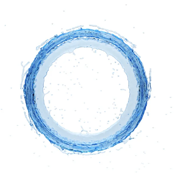 Salpicadura de agua radial 3d representación 3d ilustración — Foto de Stock