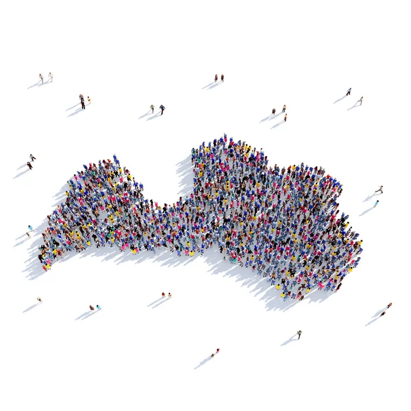 insanlar grubu şekil harita Letonya Avrupa