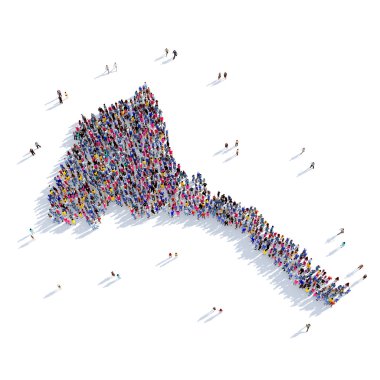 İnsanlar şekil harita Eritre grup