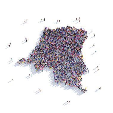 insanlar grubu şekil harita Kongo Demokratik Cumhuriyeti