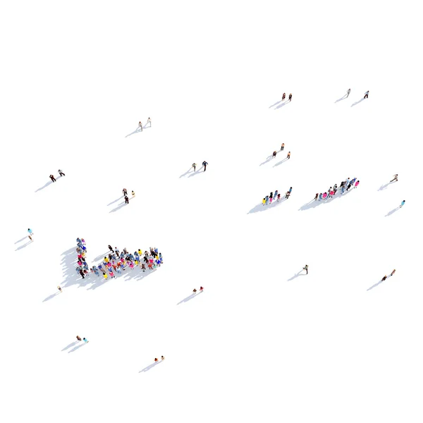 Карта формы группы людей Каймановы острова — стоковое фото