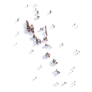 İnsanlar şekil harita Vanuatu grup