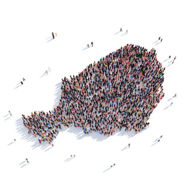 İnsanlar şekil harita Nijer grup