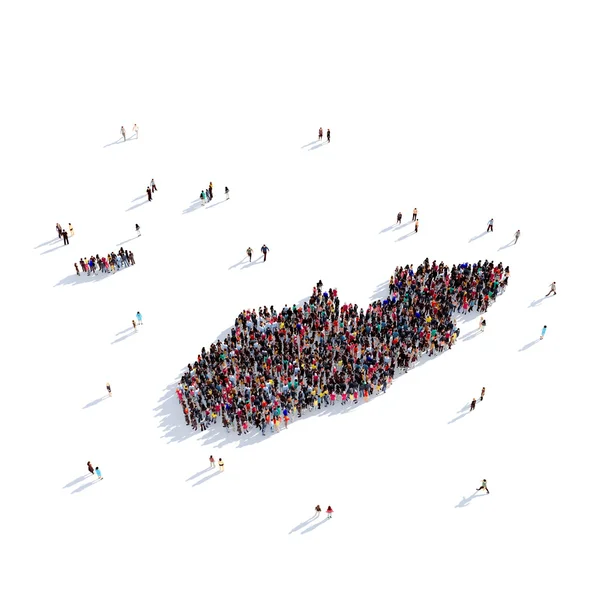 Карта формы группы людей Олдерни — стоковое фото