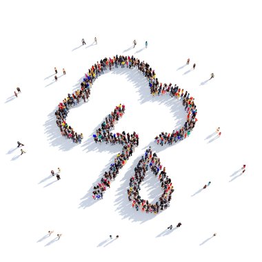 bulut hava insanlar 3d