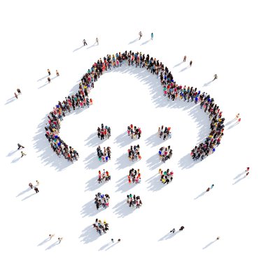 bulut hava insanlar 3d