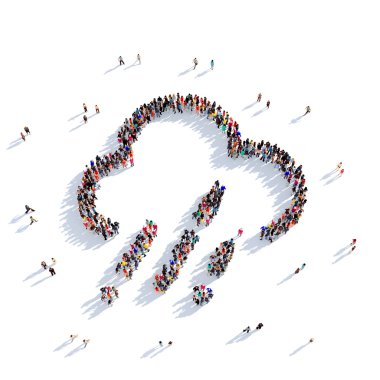 bulut hava insanlar 3d