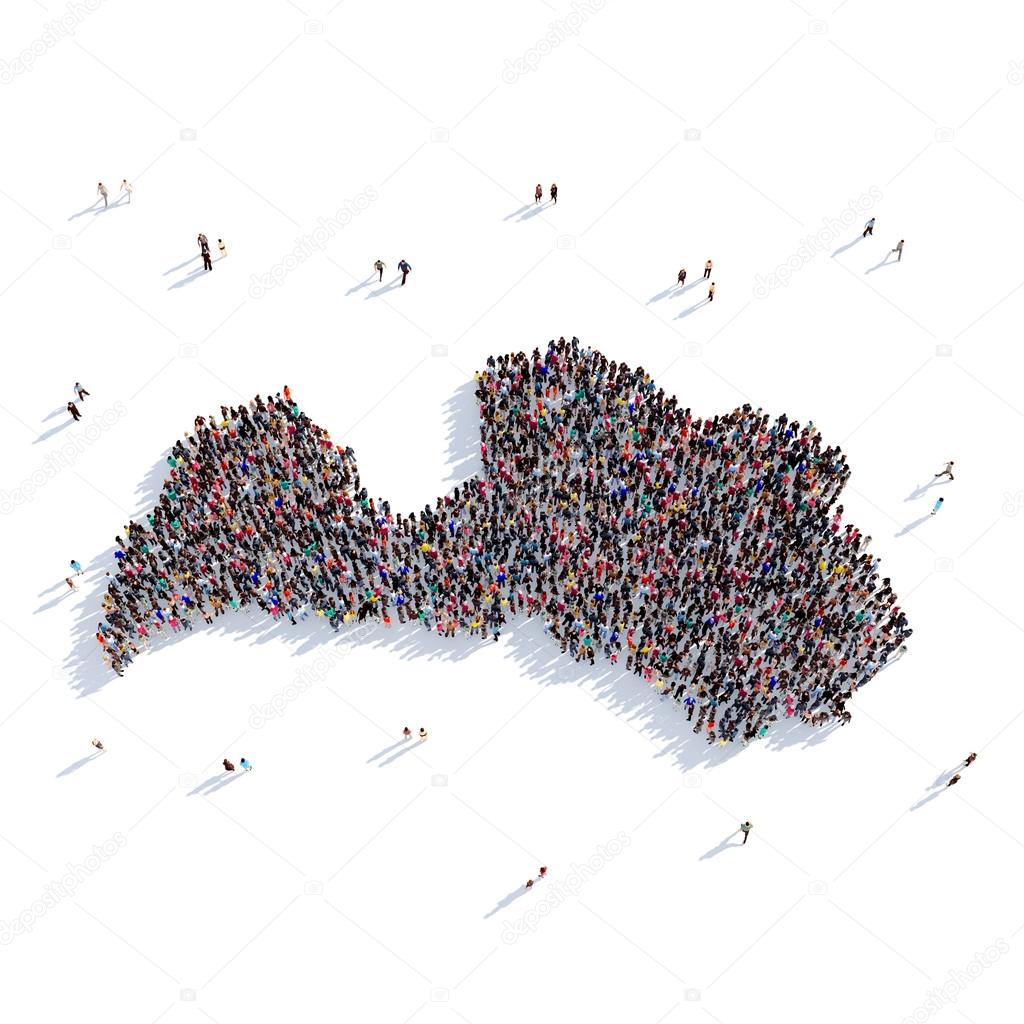 people group shape map Latvia Europe