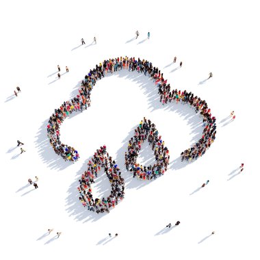 bulut hava insanlar 3d