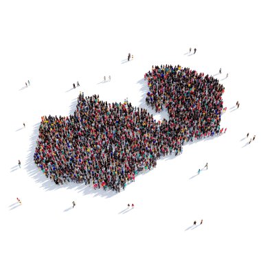 insanlar grubu şekil harita