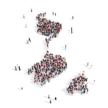 insanlar grubu şekil harita Saint-Pierre ve Mikelon