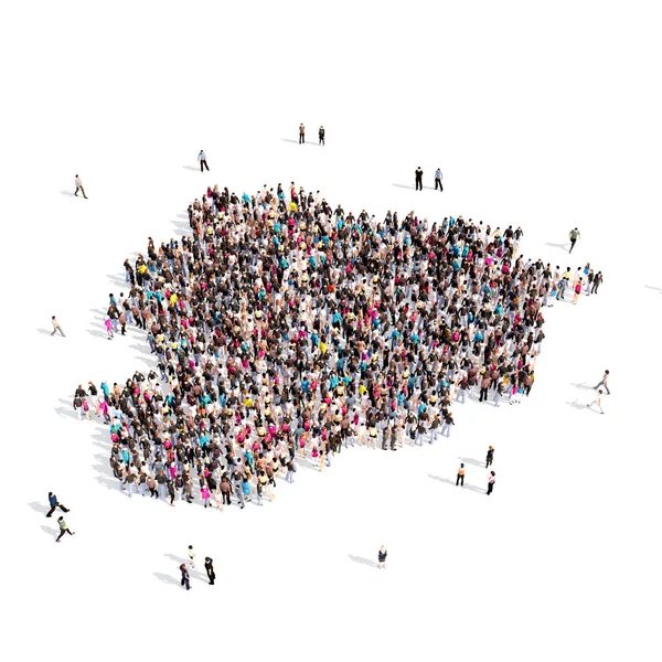 Форма группы людей Андорра — стоковое фото