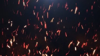 Karanlık bir arka plan üzerinde sparks