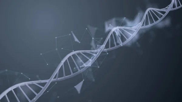 Синяя спираль ДНК — стоковое фото