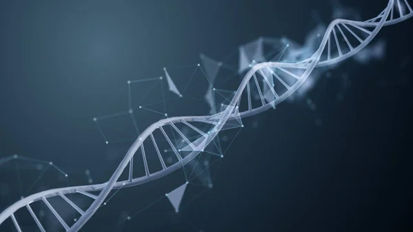 Синяя спираль ДНК — стоковое фото