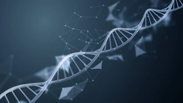 Die blaue dna helix — Stockfoto