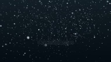 Siyah parıldıyor. Animasyon döngüsü. Kar taneleri .