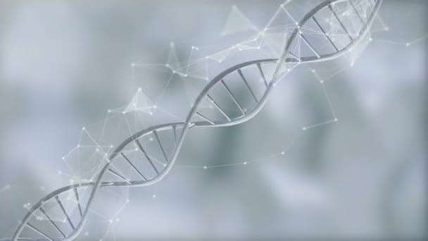 Петля абстрактной молекулы ДНК — стоковое видео