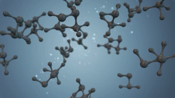Петля абстрактной молекулы ДНК — стоковое видео