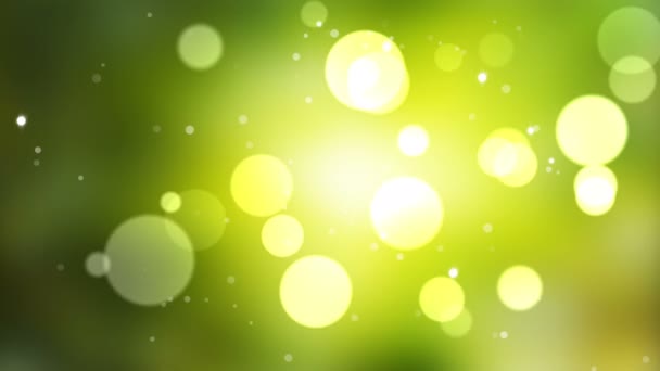 Les taches sur un fond vert Animation en boucle. Mouvement lent 