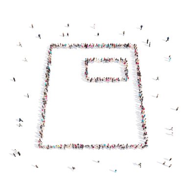 Belge .3d resimde insanlar.