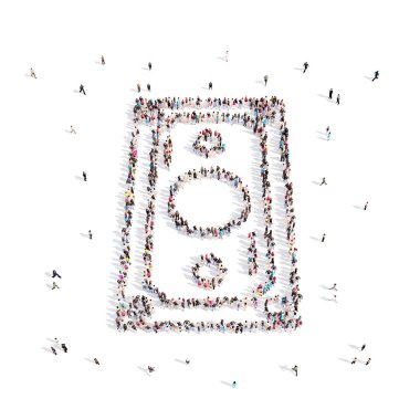 İnsanlar Doları .3d resimde.