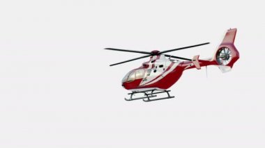 Tıbbi Eurocopter havada çok yükseklerde uçmak ve uçar.