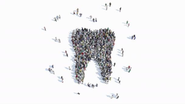 people shape of a sign of tooth