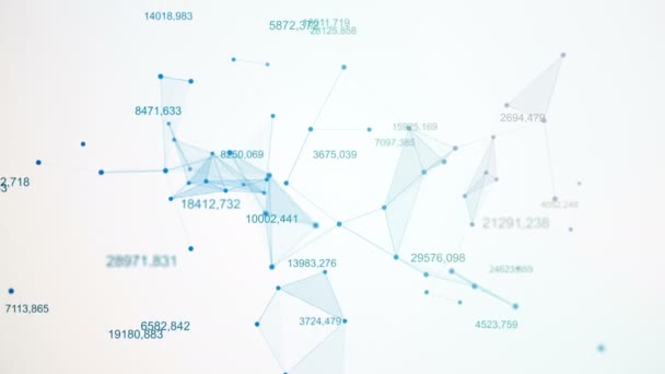 Plexus digitala siffror — Stockvideo