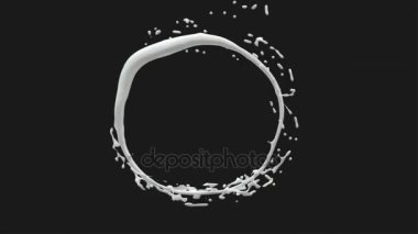 Siyah bir arka plan üzerinde süt daire.