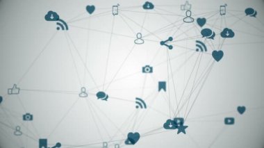 Medya simgeler bir ağ oluşturmak.