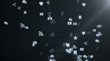 Medya simgeler bir ağ oluşturmak.