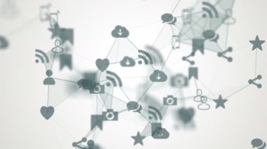 Medya simgeler bir ağ oluşturmak.