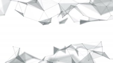 Güzel arka plan geometrik çizgiler ve noktalar, pleksus. Ağır çekim.