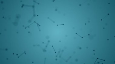 Güzel arka plan geometrik çizgiler ve noktalar, pleksus. Ağır çekim.