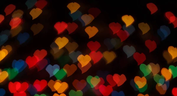 Fondo colorido con luces de Navidad en boken . — Foto de Stock