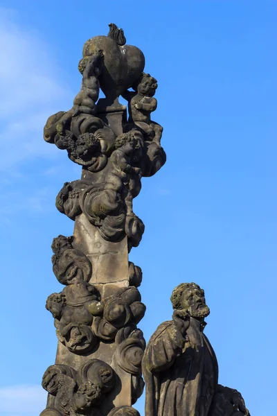 Estátua na Ponte Charles, Praga, República Checa — Fotografia de Stock