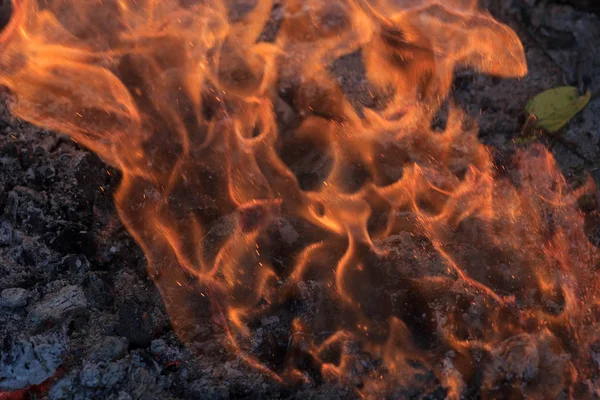 Lángok tűz láng textúra háttér — Stock Fotó