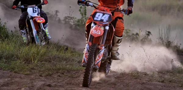 CHERKASSY, UKRAINE - JULAY 7 2017 : rider on Motocross Training of motorcyclists before competitions Ukraine, Cherkassy 7Julay 2017 — Stock Photo, Image