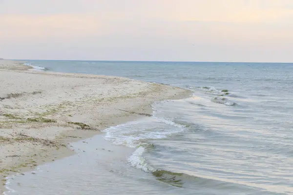 Güzel turkuaz deniz ve vahşi bir plaj