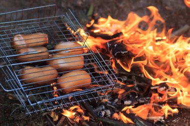 Sosis Barbekü Izgara, yakın çekim