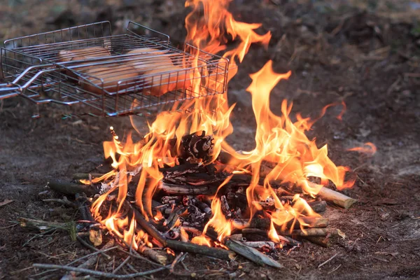 Sosis Barbekü Izgara, yakın çekim