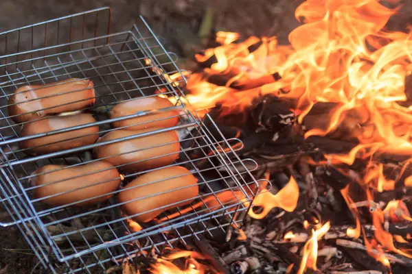 Sosis Barbekü Izgara, yakın çekim
