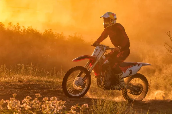 Motokros yarışında enkaz detayları